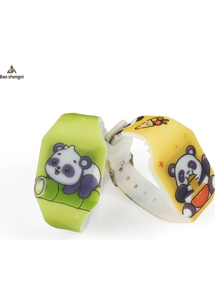 Tasarım 02 Izle ve Dijital ve Çocuk Fabrikası Özel Silikon LED Dijital Saat Panda Karikatür LED Izle Elektronik Spor Izle Öğrenci Kız Erkek (Yurt Dışından) indirimleri