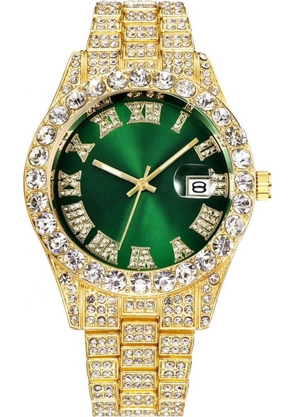 Kırmızı 1 Klasik Yuvarlak Fabrika Doğrudan Satış Yeni Erkek Kraliyet Tarzı Kuvars Izle Hip-Hop Iş Çelik Bant Takvim Erkekler Için Tam Elmas Kuvars Saatler (Yurt Dışından) fiyatları