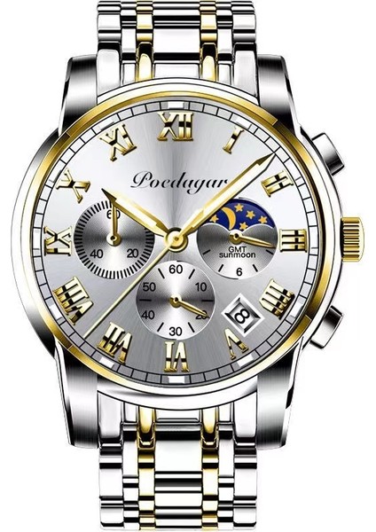 Stil 2 No Men Moda Günlük Iş Kuvars Saatler Chronograph Relogio Masculino (Yurt Dışından)