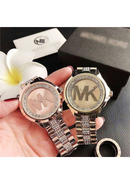 M-K 7161Z Zm 2sg Yeni Varış Lüks Kuvars Izle Kol Saatleri Paslanmaz Çelik Tasarımcı Kadınlar Için Saatler (Yurt Dışından)