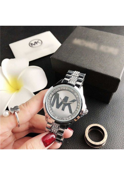 M-K 7161Z Zm 2sg Yeni Varış Lüks Kuvars Izle Kol Saatleri Paslanmaz Çelik Tasarımcı Kadınlar Için Saatler (Yurt Dışından)
