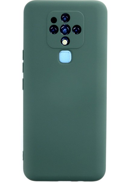 Tecno Camon 16 Kılıf Nano Içi Kadife Silikon - Koyu Yeşil 300099
