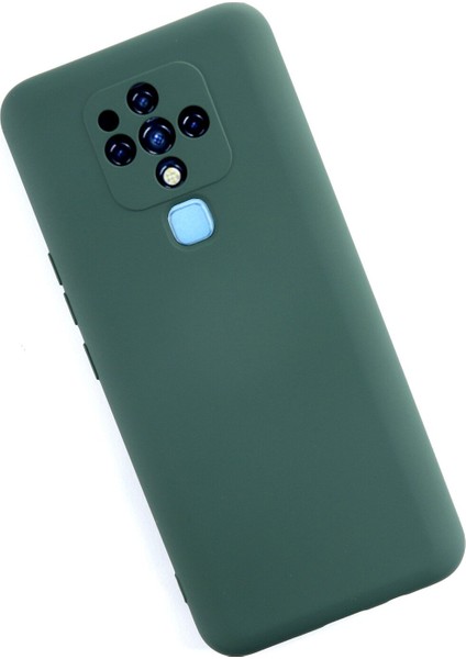 Tecno Camon 16 Kılıf Nano Içi Kadife Silikon - Koyu Yeşil 300099