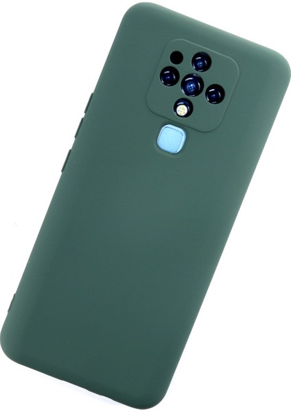 Tecno Camon 16 Kılıf Nano Içi Kadife Silikon - Koyu Yeşil 300099