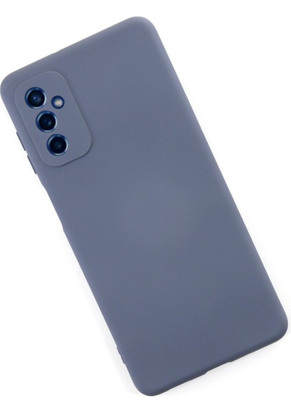 Samsung Galaxy M52 5g Kılıf Nano Içi Kadife Silikon - Gri 300099