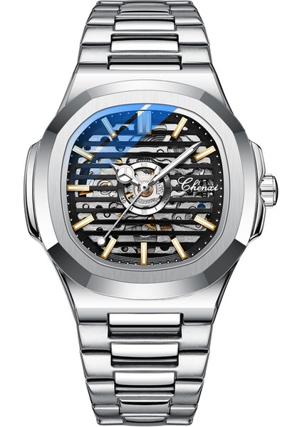 Gül Altın ve Yeşil 2023 Üst Marka Lüks Tasarım Yeni Reloj Hombre Aydınlık Spor Paslanmaz Çelik Su Geçirmez Erkek Otomatik Mekanik Saatler (Yurt Dışından)