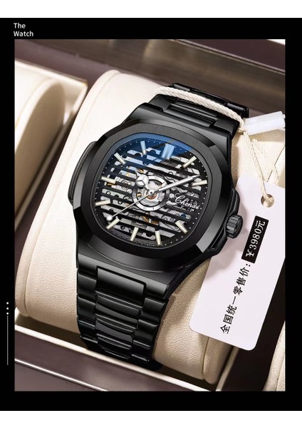 Gül Altın ve Yeşil 2023 Üst Marka Lüks Tasarım Yeni Reloj Hombre Aydınlık Spor Paslanmaz Çelik Su Geçirmez Erkek Otomatik Mekanik Saatler (Yurt Dışından) modelleri