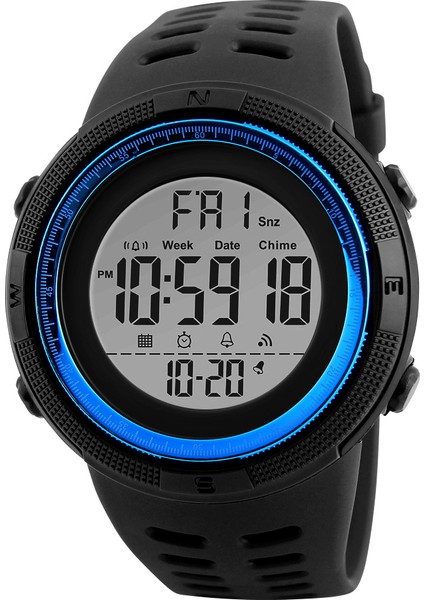 Mavi-Beyaz Dijital Saat Reloj Digital Skmei 1251 Dijital Saatler Relojes Para Hombres Erkekler Için Spor Saatleri (Yurt Dışından)