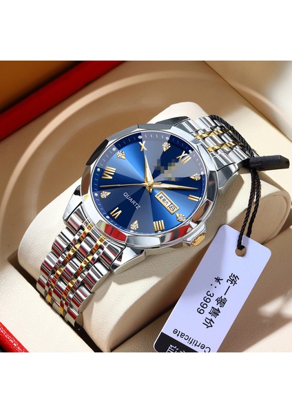 Gümüş Kabuk Siyah Yüz Kuvars Izle Yeni Basit Erkek Su Geçirmez Süper Aydınlık Lüks Paslanmaz Çelik Kuvars Izle (Yurt Dışından) fiyatları