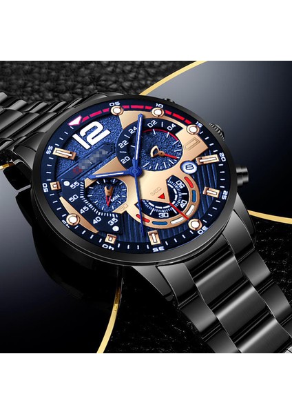 2 Gül Altın - Orta Altın Kuvars Izle Erkek Yaratıcı Mekanik Versiyon Altı Iğneli Saat Alaşımlı Çelik Bant Erkek Kuvars Saat (Yurt Dışından) modelleri