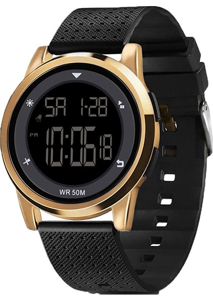 Altın Metal Dijital Saat Private Label Lüks Dijital Erkek Reloj Spor Saat (Yurt Dışından)