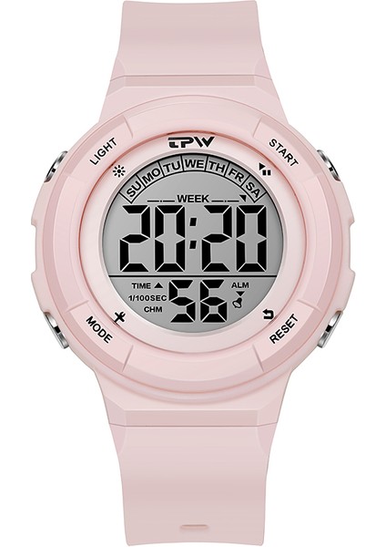 Pembe Spor Kronograf Izle Erkekler Bayanlar Dijital Kol Saatleri Reçel Tangan Pria Relogio Masculino Dijital (Yurt Dışından)