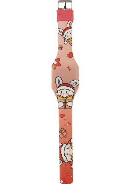 Karpuz Kırmızı Karikatür 2023 Tavşan Yılı Yeni Tasarım LED Silikon Izle Yumuşak Bant Dijital Karikatür Silikon Su Geçirmez Çocuklar Için Özel Logo (Yurt Dışından)