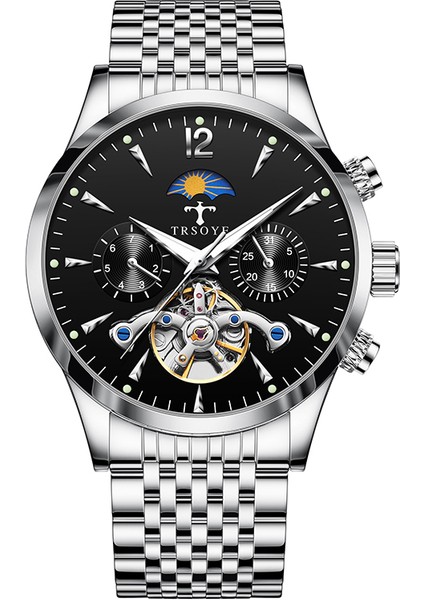 Stil 3 Oem Marka Tourbillon Mekanik Saatler Paslanmaz Leke Çerçeve Erkekler Için Otomatik Izle Orologio Uomo Lüks 816 (Yurt Dışından)