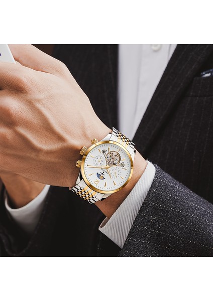 Stil 3 Oem Marka Tourbillon Mekanik Saatler Paslanmaz Leke Çerçeve Erkekler Için Otomatik Izle Orologio Uomo Lüks 816 (Yurt Dışından) indirimleri