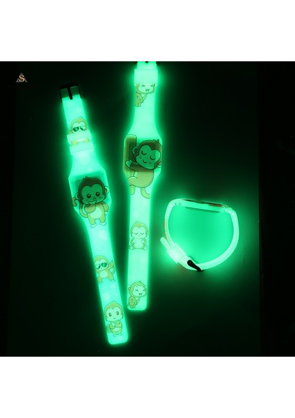 Tasarım 03 Izle ve Dijital ve Çocuklar Renkli Aydınlık Çocuk Dijital Saat Silikon LED Işık Izle Maymun Karikatür Hediye Çocuklar Çocuklar Için Izle (Yurt Dışından) fiyatları
