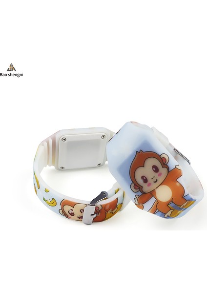 Tasarım 03 Izle ve Dijital ve Çocuklar Renkli Aydınlık Çocuk Dijital Saat Silikon LED Işık Izle Maymun Karikatür Hediye Çocuklar Çocuklar Için Izle (Yurt Dışından) indirimleri