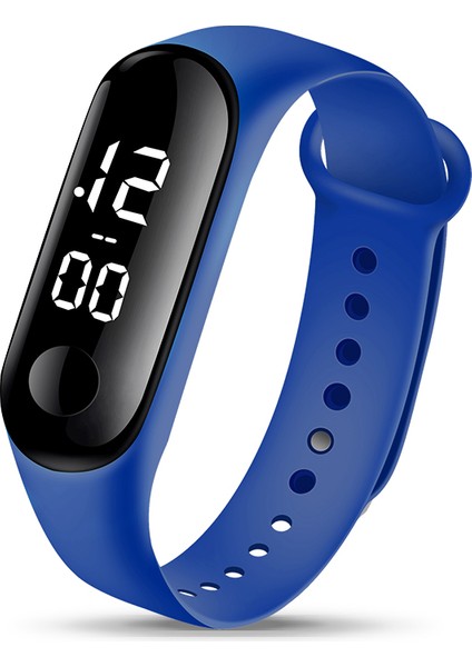 M3-7 M3 Moda Erkek Çocuk Spor Su Geçirmez Silikon Bilezik Bilek Saatler Dokunmatik Ekran LED Reloj Dijital Saat (Yurt Dışından)