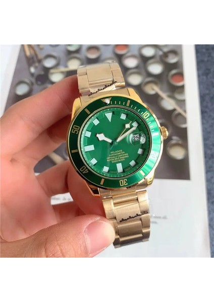 04 Yuvarlak Erkek Tam Otomatik Mekanik Lüks Basit Moda Yüksek Kaliteli Erkek Moda Zamanlama Mekanik Saat (Yurt Dışından)