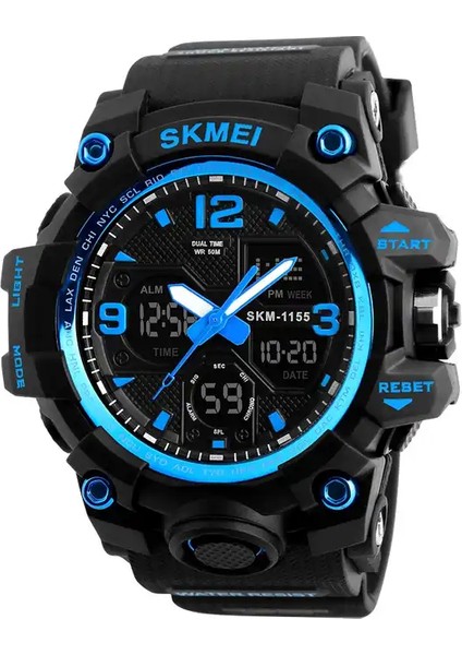Stil 2 Skmei 1155B Atletik Saatler Sıcak Reçel Tangan Skmei 1155B Analog Dijital Saat Kamuflaj Yeşil Spor Erkek Kol Saati (Yurt Dışından)