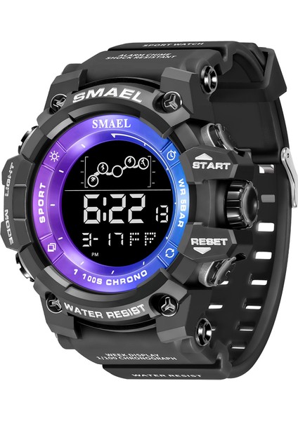 Siyah Smael 8082 Yeni Ürün LED Elektronik Bilek Izle Su Geçirmez Dijital Saatler Erkekler Spor (Yurt Dışından)