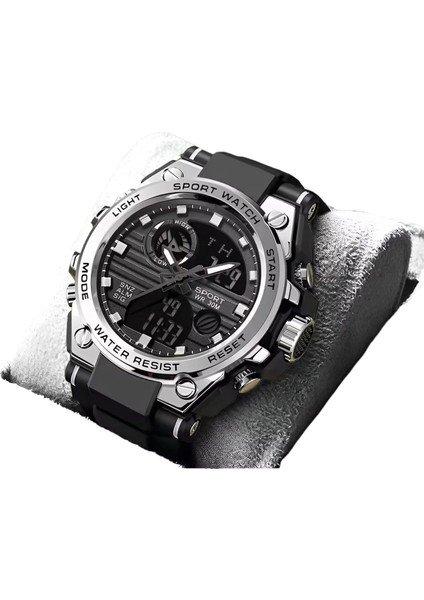 Mavi Spor Dijital Erkek Bilek Saatler Ikili Zaman LED Analog Su Geçirmez Saat Kuvars Dijital Spor Saat Relogio Masculino (Yurt Dışından)