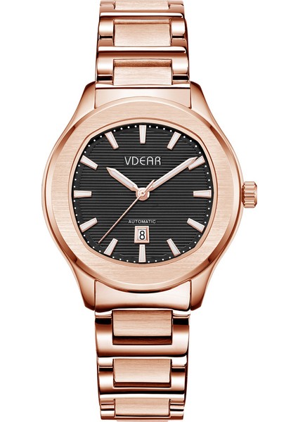 Stil 2 Modern Aydınlık Açgözlülük Doku Kadran Uhrengehuse Edelstahl Izle Bereketli Mekanik Saatler Kadınlar Için (Yurt Dışından)