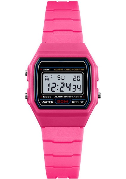 Gül Kırmızı Yeni Çocuk Saatler Su Geçirmez Spor Stil Kol Saati Hafta Çalar Saat Aydınlık Dijital Saatler Relogio Çocuk Izle (Yurt Dışından)