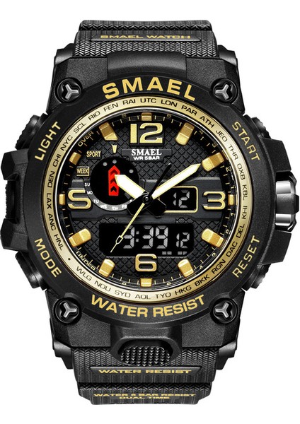 M 1545 Smael Izle 50 M Su Geçirmez Kol Saati LED Kuvars Saat Spor Izle Erkek Relogio Masculino 1545 Spor Izle Erkekler S Şok (Yurt Dışından)