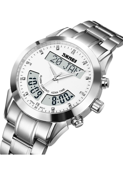 Paslanmaz Çelik 03 Erkekler Dijital Saatler Müslüman Ezan Izle Skmei Q036 Islami Kıble Yönü Ezan Dijital Saat Yeni Fonksiyon Özel Tasarım 5ATM Su Geçirmez Kol Saatleri (Yurt Dışından) modelleri