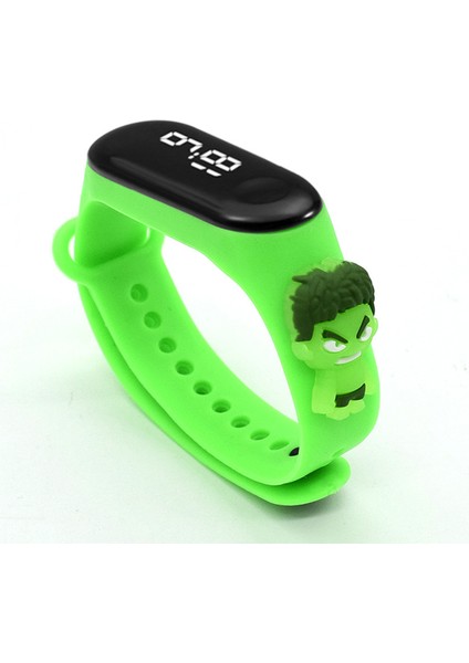 Stil 5 Sıcak Satış Karikatür Dokunmatik Izle Örümcek Adam Hayvan Şekli Silikon Retro Wrap Bilezik Çocuklar Su Geçirmez Dijital LED Saat (Yurt Dışından)