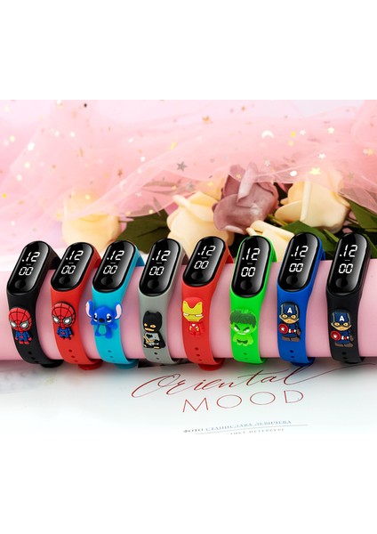 Stil 5 Sıcak Satış Karikatür Dokunmatik Izle Örümcek Adam Hayvan Şekli Silikon Retro Wrap Bilezik Çocuklar Su Geçirmez Dijital LED Saat (Yurt Dışından) fırsatları
