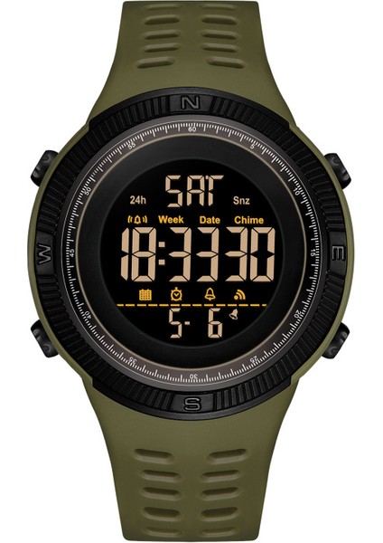 Haki 1081 Relogio Bilek Moda Ikili Zaman Analog Saat Serin Özelleştirilmiş Dijital Açık Spor Saatler Adam (Yurt Dışından)