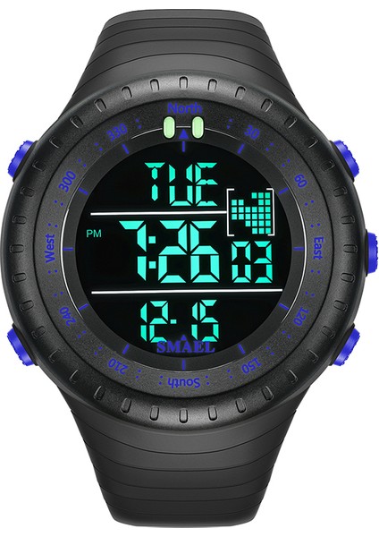 Siyah Mavi Smael 1237 Relojes De Hombre Dijital Saat Erkek Spor Erkek Dijital Saat Spor Dijital Su Geçirmez LED (Yurt Dışından)