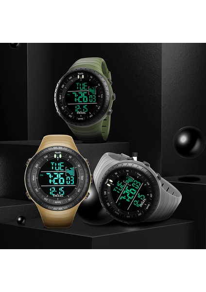 Siyah Mavi Smael 1237 Relojes De Hombre Dijital Saat Erkek Spor Erkek Dijital Saat Spor Dijital Su Geçirmez LED (Yurt Dışından)