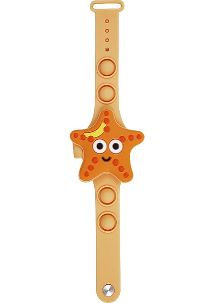 Turuncu Sevimli & Oyuncak & Saat Çocuk Bilek 3D Karikatür Işık Izle Çocuk LED Dijital Hayvan Yumuşak Kabarcık Pop Bilek Izle Bilezik Oyuncaklar Spor Saat (Yurt Dışından)