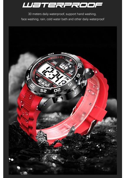 FB0028B Dijital Saat Lige Erkekler Izle Dlectronic Dijital Saatler Erkek Iş Kol Saati Spor Çalar Saat Izle Erkekler Için Relogio Masculino (Yurt Dışından)