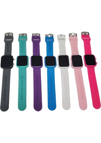 Mavi LED Dijital Bilek Saati Moda Dijital Spor Su Geçirmez Izle Silikon Alaşımlı LED Beyaz Elektronik Spor Erkek Kadın Kol Saati (Yurt Dışından) fiyatları