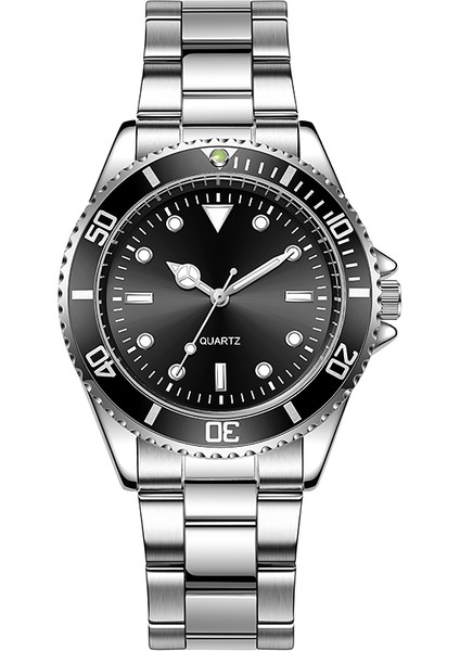 Gümüş-Siyah Sıcak Lüks Kuvars Saatler Erkekler Bilek Relojes De Cuarzo Para Hombre Orologio Uomo Oem Özel Logo Saatler Erkekler (Yurt Dışından)