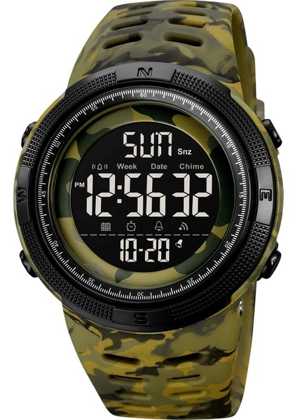 2070 Göl Mavisi Moda Stil Skmei Marka Moda LED Erkekler Spor Dijital Saatler 1251 2070 Çin Malı Yüksek Kalite Su Geçirmez 5ATM Saat Elektronik Relojes (Yurt Dışından)