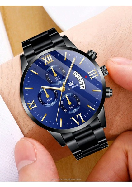 1 (Hediye Kutusu Mevcuttur) Lüks Yusa 327 Hazır Stok Roma Yüz Kuvars Izle Erkekler Için Tarih Altın 2 Adet Paslanmaz Çelik Lüks Saatler Erkekler ve Bilezik (Yurt Dışından) indirimleri