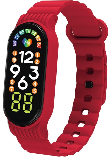 Koyu Mavi Dijital LED Ekran Izle Oem Moda Dokunmatik Ekran LED Saatler Spor Plastik Bant Gün Tarihi Dijital Saatler Reloj Hombre Erkekler Için LED Dijital Saat (Yurt Dışından)