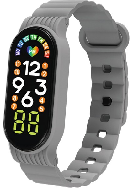 Koyu Mavi Dijital LED Ekran Izle Oem Moda Dokunmatik Ekran LED Saatler Spor Plastik Bant Gün Tarihi Dijital Saatler Reloj Hombre Erkekler Için LED Dijital Saat (Yurt Dışından)