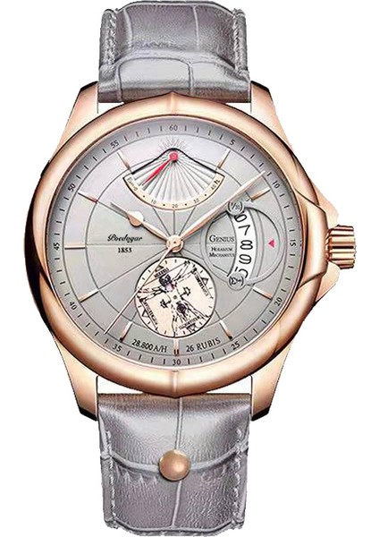 BDJ03500007 Resim Olarak Poedagar 802 Erkek Saatleri 2023 Moda Sıcak Satış Deri Kol Saati Günlük Iş Takvimi Su Geçirmez Marka Kuvars Izle Reloj (Yurt Dışından)