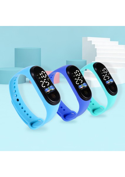 Astronot Pembe Yeni Çocuk Erkek Kız Hediyeler LED Dijital Saatler Gökkuşağı, Kalp, Astronot, Atlet ile Dokunmatik Ekran Elektronik Saat (Yurt Dışından) fiyatları