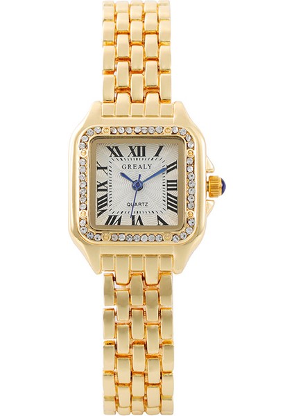Stil 2 Rts Relojes Reloj De Mujer Lüks Saatler Kare Kasa Moda Roma Numarası Kuvars Izle Bayanlar Için (Yurt Dışından)
