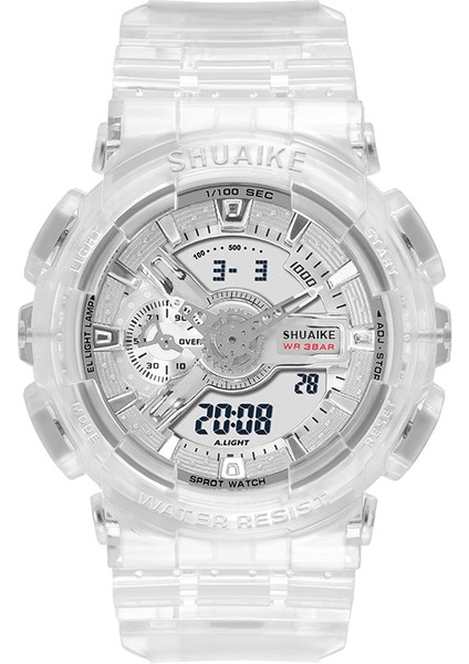 Kırmızı 922 En Çok Satan Moda Büyük Boy Serin Çift Ekran Spor Kuvars Kol Saati Lüks Elektronik Analog Erkek Izle (Yurt Dışından)