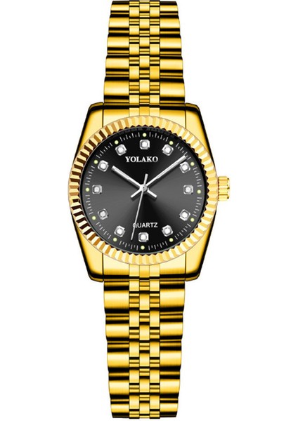 Stil 4 Eğlence Elmas Yüzlü Çelik Bant Takvim Izle Kadın Basit Eğlence Öğrenci Moda Kuvars Altın Takım Elbise Çift (Yurt Dışından)