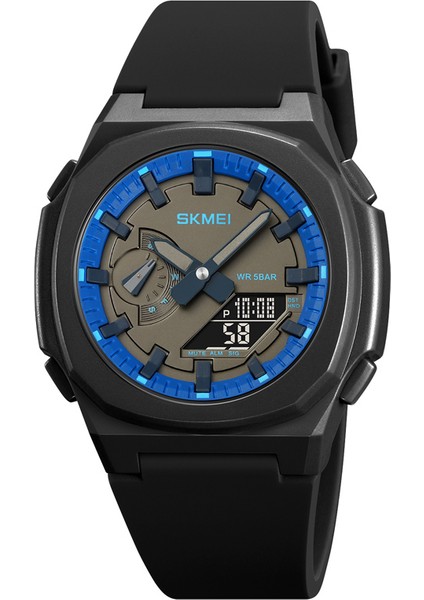 Siyah-Mavi-Beyaz_-10 Moda 2023 Sıcak Satış Yeni Skmei 2091 Çift Zamanlı Spor Izle Erkekler Için Analog Dijital Saatler Hombres Reloj (Yurt Dışından)