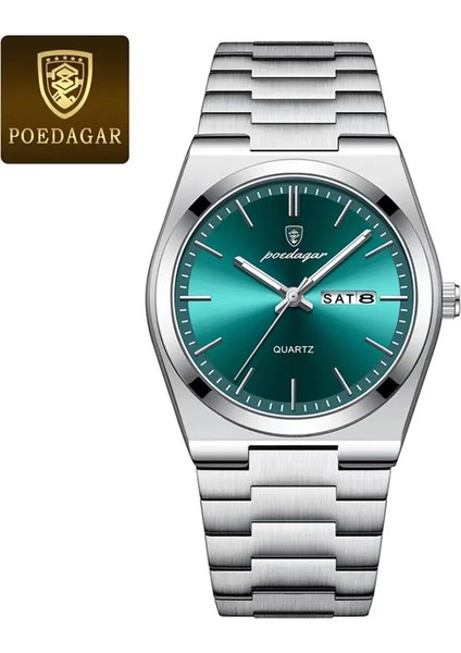930 Sl Gn S Kuvars Izle Poedagar 930 Lüks Ultra-Ince Erkek Izle Su Geçirmez Aydınlık Tarih Hafta Paslanmaz Çelik Erkekler Için Gündelik Kuvars Saatler (Yurt Dışından)